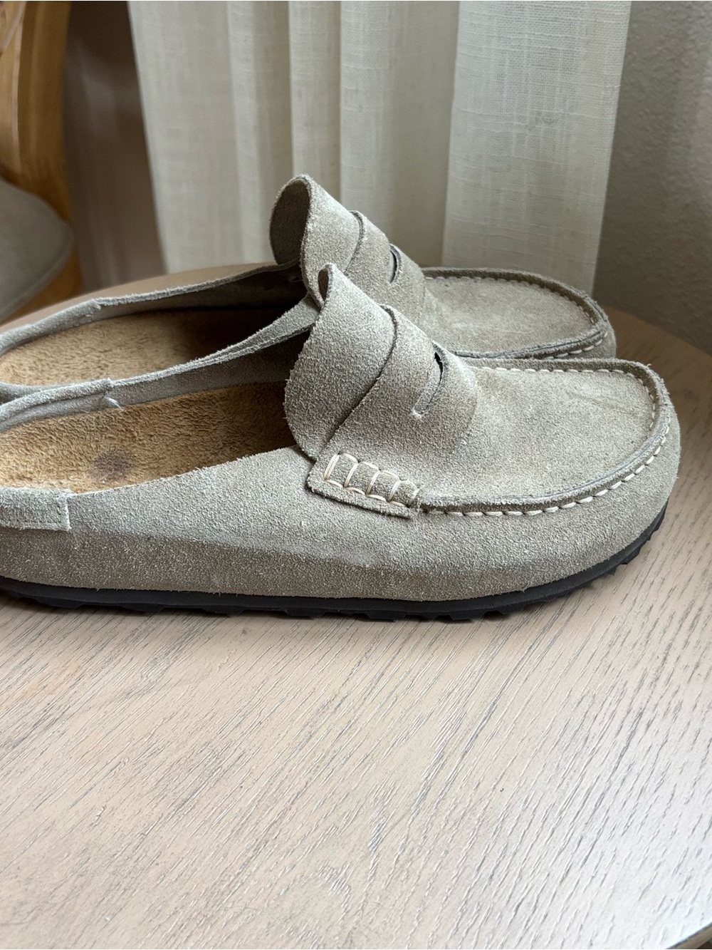 Women’s Birkenstock Naples leather clog 39 Gray Taupe - Picture 4 of 5